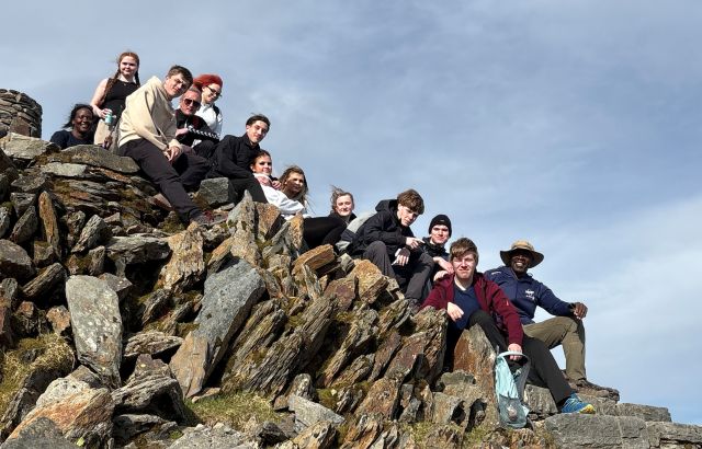 Top of the rocks - the On Track team scaled Snowdon to raise money for the Rugby Autism Network.